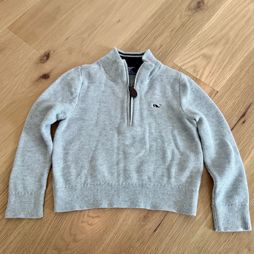 Gray Quarter-Zip Sweater